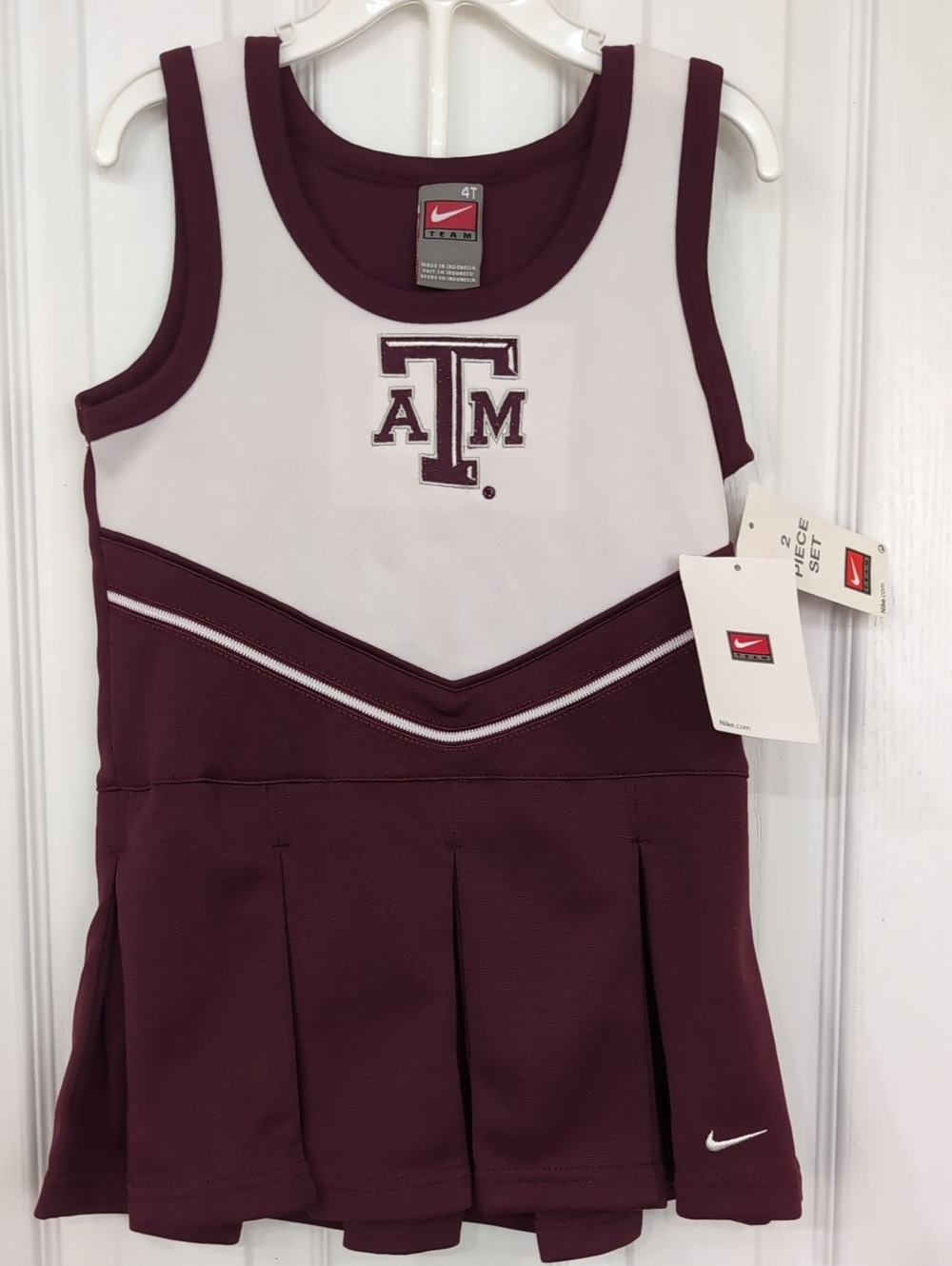 Nike 4T Girl's Maroon Texas A&M Cheer Tank Dress & Briefs